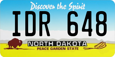 ND license plate IDR648