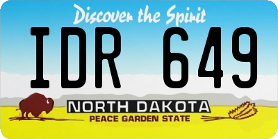 ND license plate IDR649