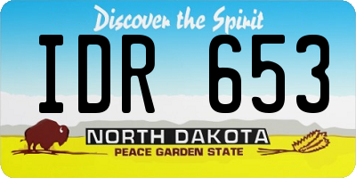 ND license plate IDR653