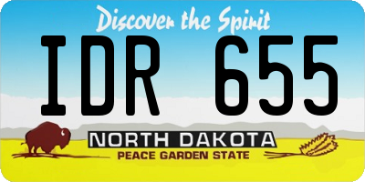ND license plate IDR655