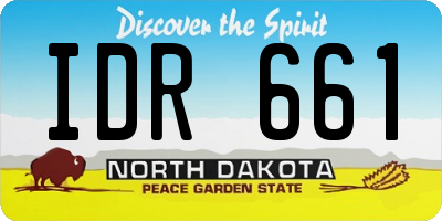 ND license plate IDR661