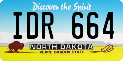 ND license plate IDR664