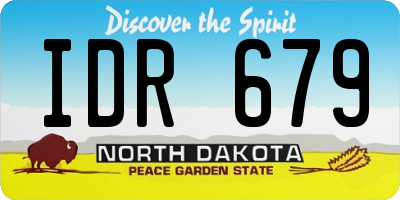 ND license plate IDR679