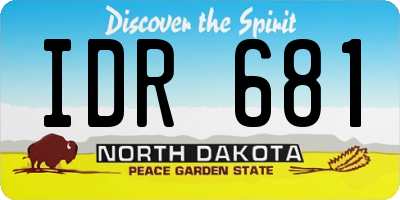 ND license plate IDR681