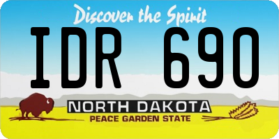 ND license plate IDR690