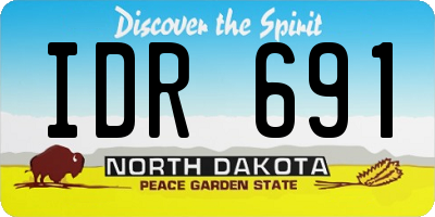 ND license plate IDR691