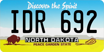 ND license plate IDR692