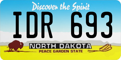 ND license plate IDR693