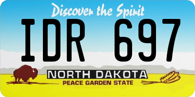 ND license plate IDR697