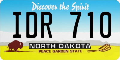 ND license plate IDR710