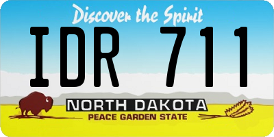 ND license plate IDR711