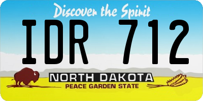 ND license plate IDR712