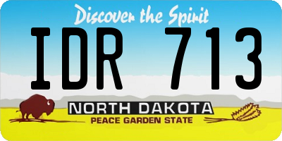 ND license plate IDR713