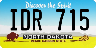ND license plate IDR715