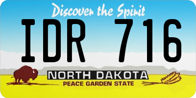 ND license plate IDR716