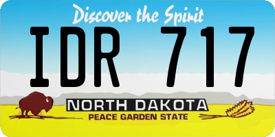 ND license plate IDR717