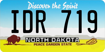 ND license plate IDR719