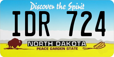 ND license plate IDR724