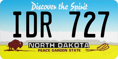 ND license plate IDR727