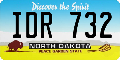 ND license plate IDR732