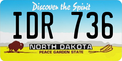 ND license plate IDR736