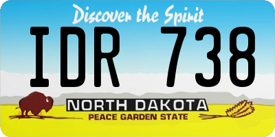 ND license plate IDR738