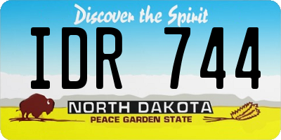 ND license plate IDR744