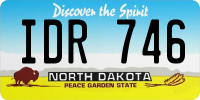 ND license plate IDR746