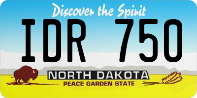 ND license plate IDR750