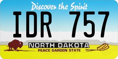 ND license plate IDR757