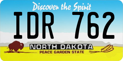 ND license plate IDR762