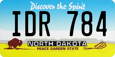 ND license plate IDR784