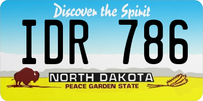 ND license plate IDR786