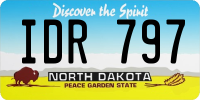 ND license plate IDR797