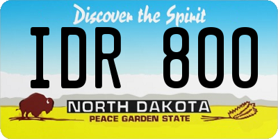 ND license plate IDR800