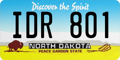 ND license plate IDR801