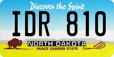 ND license plate IDR810