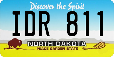 ND license plate IDR811