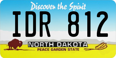 ND license plate IDR812
