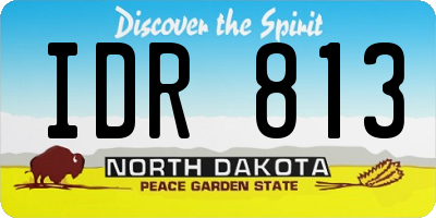 ND license plate IDR813