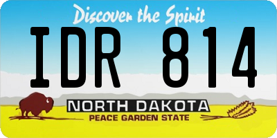 ND license plate IDR814