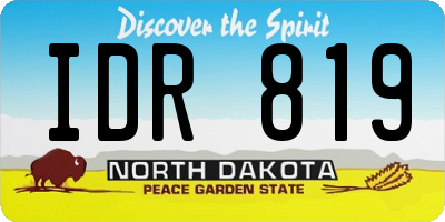 ND license plate IDR819