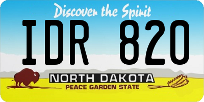 ND license plate IDR820