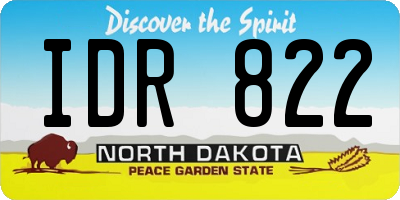 ND license plate IDR822