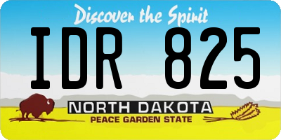 ND license plate IDR825