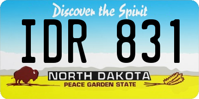 ND license plate IDR831