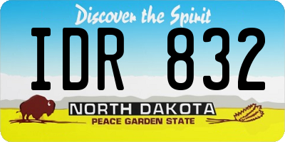 ND license plate IDR832