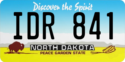 ND license plate IDR841