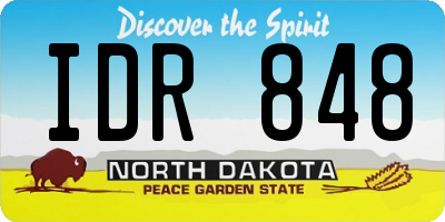 ND license plate IDR848
