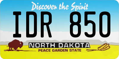 ND license plate IDR850